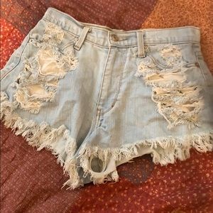 Encore Jeans Distressed Shorts